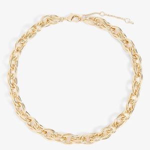 Express Interlocking Circle Chain Necklace Gold